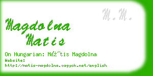 magdolna matis business card
